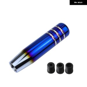 汎用 オート13CM 18CM長さ マニュアル 車 ギア シフト ノブアルミ ギア シフト ノブレーシングカー シフト ギアノブ3 アダプター 付き - 13cm bake blue