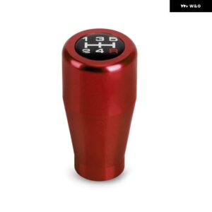 汎用 5速 マニュアル トランス ミッション ショートスロー ギア シフト ノブヘッド7CMスタイリッシュなアルミ シフター レバー ギア シフター ヘッド - red 7cm