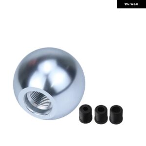 車 カスタム マニュアル 汎用 ステムヘッドアルミ 合金 ラウンドボールギアハンドルヘッドラウンドトロリーボブルヘッド - Silver