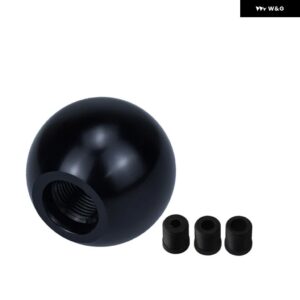 車 カスタム マニュアル 汎用 ステムヘッドアルミ 合金 ラウンドボールギアハンドルヘッドラウンドトロリーボブルヘッド - black