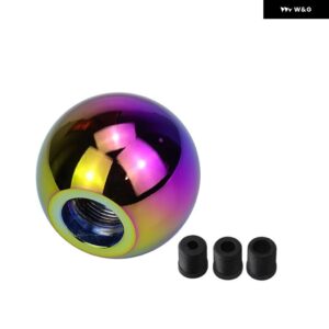 車 カスタム マニュアル 汎用 ステムヘッドアルミ 合金 ラウンドボールギアハンドルヘッドラウンドトロリーボブルヘッド - Colorful