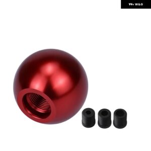 車 カスタム マニュアル 汎用 ステムヘッドアルミ 合金 ラウンドボールギアハンドルヘッドラウンドトロリーボブルヘッド - red