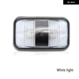 防水 アンバー レッドLED 12V / 24V 2LED車 トラック トラック サイドクリアランスマーカートレーラーライトリアテールサイドランプアウターライト - White style2