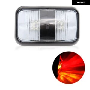 防水 アンバー レッドLED 12V / 24V 2LED車 トラック トラック サイドクリアランスマーカートレーラーライトリアテールサイドランプアウターライト - Red style2