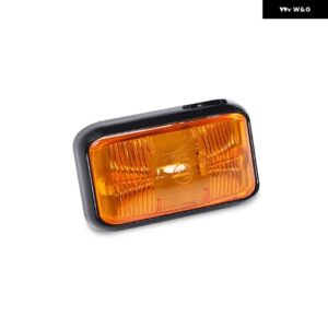 防水 アンバー レッドLED 12V / 24V 2LED車 トラック トラック サイドクリアランスマーカートレーラーライトリアテールサイドランプアウターライト - Amber style1