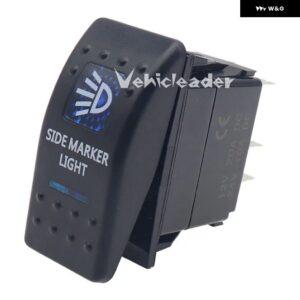 防水 12/24V 車用スイッチ ボート トラック ライト ブルー LED トグルスイッチ 5ピン バー スタイル ブルー トグルロッカー リバース リアライトスイッチ - SIDE MARKER LIGHT