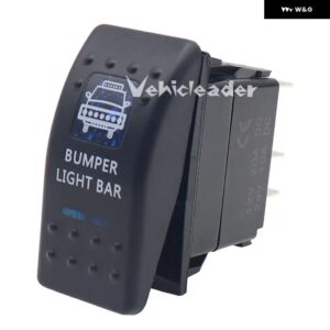 防水 12/24V 車用スイッチ ボート トラック ライト ブルー LED トグルスイッチ 5ピン バー スタイル ブルー トグルロッカー リバース リアライトスイッチ - BUMPER LIGHT BAR