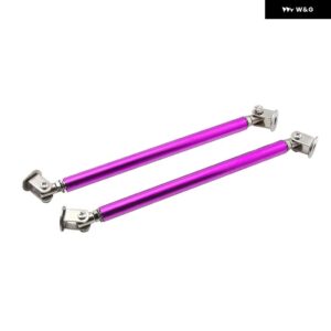 多機能ペースト スタイル スプリッターストラットロッド調整可能15CMフロントスプリッター サポート ロッド バンパー リップスプリッター テール サポート R - Pair 15cm purple