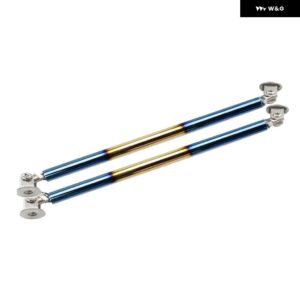 多機能ペースト スタイル スプリッターストラットロッド調整可能15CMフロントスプリッター サポート ロッド バンパー リップスプリッター テール サポート R - Pair 15cm bluing