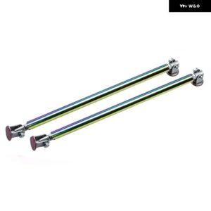 多機能ペースト スタイル スプリッターストラットロッド調整可能15CMフロントスプリッター サポート ロッド バンパー リップスプリッター テール サポート R - Pair 15cm colorful