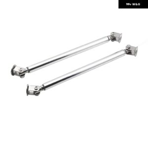 多機能ペースト スタイル スプリッターストラットロッド調整可能15CMフロントスプリッター サポート ロッド バンパー リップスプリッター テール サポート R - Pair 15cm silver