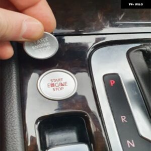 車用 エンジン スタートストップリング イグニッション カバー トリム VW ゴルフ 7 MK7 VII GTI R ティグアン ジェッタ CC アルテオン パサート B8 トゥアレ - Silver