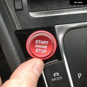 車用 エンジン スタートストップリング イグニッション カバー トリム VW ゴルフ 7 MK7 VII GTI R ティグアン ジェッタ CC アルテオン パサート B8 トゥアレ - red
