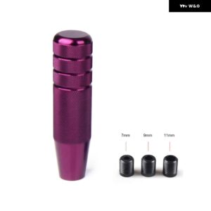 汎用 オート 130MMローレット ギア シフト ノブ マニュアル トランス ミッション アルミノンスリップ シフター レバー ノブ - purple