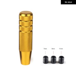 汎用 オート 130MMローレット ギア シフト ノブ マニュアル トランス ミッション アルミノンスリップ シフター レバー ノブ - Gold