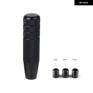 汎用 オート 130MMローレット ギア シフト ノブ マニュアル トランス ミッション アルミノンスリップ シフター レバー ノブ - black