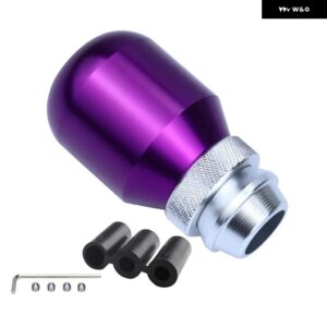汎用 カー ギア シフト ノブ 格納式 長さ ギアヘッド アルミ 合金 ギアスティック マニュアル シフター レバー - 1piece purple