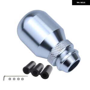 汎用 カー ギア シフト ノブ 格納式 長さ ギアヘッド アルミ 合金 ギアスティック マニュアル シフター レバー - 1piece silver