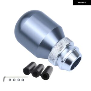 汎用 カー ギア シフト ノブ 格納式 長さ ギアヘッド アルミ 合金 ギアスティック マニュアル シフター レバー - 1piece grey