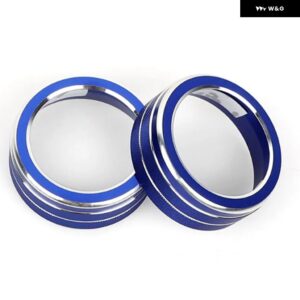 車用 エアコン ノブ アルミ製ボリューム コントロール ノブカバー トヨタ RAV4 2020 アクセサリー - blue