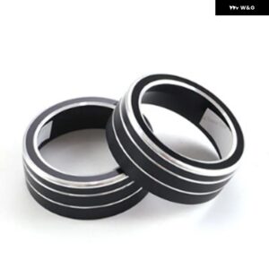 車用 エアコン ノブ アルミ製ボリューム コントロール ノブカバー トヨタ RAV4 2020 アクセサリー - black