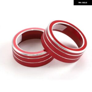車用 エアコン ノブ アルミ製ボリューム コントロール ノブカバー トヨタ RAV4 2020 アクセサリー - red