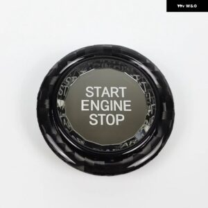 車用スタートストップ ボタン スイッチカバー リング BMW Eシリーズ E90 E91 E92 E93 E87 E60 E83 E84 E89 ブラック シルバー レッド ブルー - black