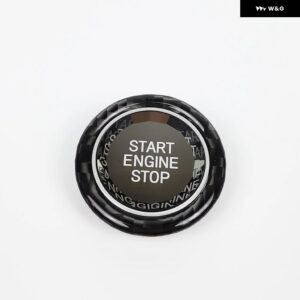 車用スタートストップ ボタン スイッチカバー リング BMW Eシリーズ E90 E91 E92 E93 E87 E60 E83 E84 E89 ブラック シルバー レッド ブルー - Silver