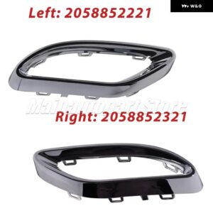 左 右排気テール パイプ カバー トリム ストリップメッキ メルセデス ベンツ W177 A200 W205 C200 W213 E300 2058852221 2058852321 - Left and Right