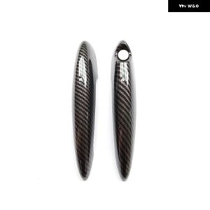 車ハンドルカバー グロスブラック カーボン 車 ドアハンドル カバー BMW MINI COOPER S R50 R52 R53 R55 R56 R57 R58 R59 R61 - Carbon fiber style