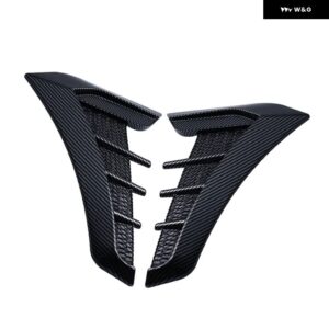 多目的 汎用 カーボンブラック車 装飾 セルエアフローインテークフードスクープ ボンネット ベントカバー ステッカー デコレーション - PAIR Carbon Fiber