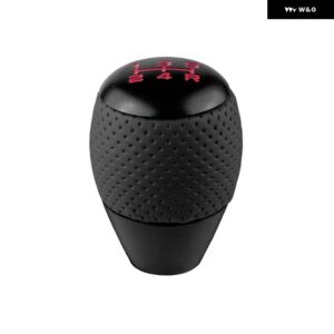 汎用 レーシング5速カーギア シフター ノブレザーアルミ マニュアル オートマチック 合金 ギア シフト ノブ シフト レバー - black