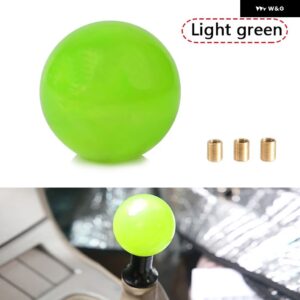 レーシングマーブル スタイル ラウンドボール ギア シフト ノブ 3 アダプター 付き ほとんど車 インテリア アクセサリー - Light green