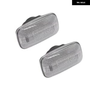 車用サイドフェンダーマーカーランプ ウィンカーライト 電球 付き 81731-20192 81731-20191 トヨタ ランドクルーザー J100 LC100 2001-2007 - white a pair