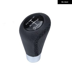 汎用 5/6スピード マニュアル レザー レッド ステッチ ギア シフト ノブ 車用 ギア スティック シフト ノブ レバー マニュアル トランス ミッション M8 M10 - 5 Speed Black
