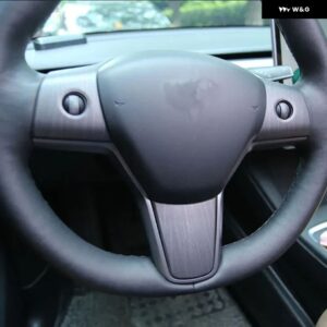 車 ステアリングホイール パネル 装飾 カバー ステッカー TESLA MODEL 3 2016-2023 MODEL Y 2019-2023 カーアクセサリー - grain