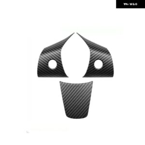 車 ステアリングホイール パネル 装飾 カバー ステッカー TESLA MODEL 3 2016-2023 MODEL Y 2019-2023 カーアクセサリー - Matte Carbon