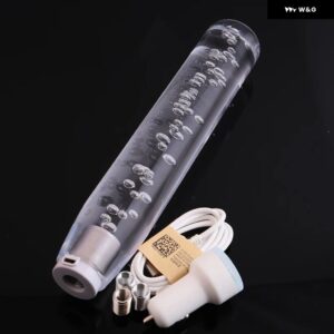 汎用 RGB シフト ノブスティック ライト付き/ライトなし クリスタル マニュアル トランス ミッション バブルギアシ??フター 10CM/15CM/20CM/25CM/30CM - 25cm with RGB light