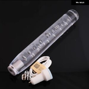 汎用 RGB シフト ノブスティック ライト付き/ライトなし クリスタル マニュアル トランス ミッション バブルギアシ??フター 10CM/15CM/20CM/25CM/30CM - 30cm with RGB light