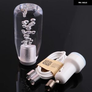 汎用 RGB シフト ノブスティック ライト付き/ライトなし クリスタル マニュアル トランス ミッション バブルギアシ??フター 10CM/15CM/20CM/25CM/30CM - 10cm with RGB light