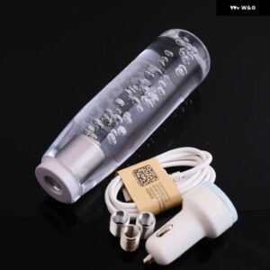 汎用 RGB シフト ノブスティック ライト付き/ライトなし クリスタル マニュアル トランス ミッション バブルギアシ??フター 10CM/15CM/20CM/25CM/30CM - 15cm with RGB light