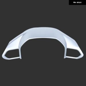 車 ステアリングホイール パネル カバー スパンコール トリム プジョー 3008 GT 4008 5008 2018-23アクセサリー - ABS Silver