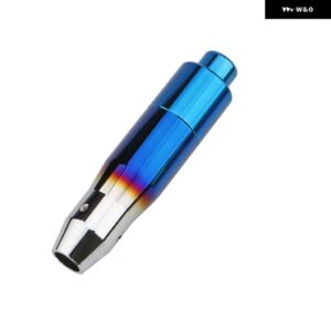 自動 シフト ノブ 金属 製 車用 シフト プッシュ ボタン アルミ製 シフター レバー ハンドル ロングスティック ギアヘッド ほとんど自動変速機 - 145mm bake blue