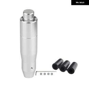 自動 シフト ノブ 金属 製 車用 シフト プッシュ ボタン アルミ製 シフター レバー ハンドル ロングスティック ギアヘッド ほとんど自動変速機 - 145mm silver