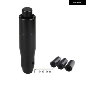 自動 シフト ノブ 金属 製 車用 シフト プッシュ ボタン アルミ製 シフター レバー ハンドル ロングスティック ギアヘッド ほとんど自動変速機 - 145mm black