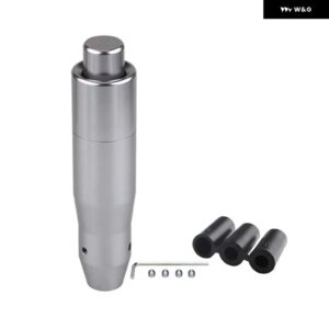 自動 シフト ノブ 金属 製 車用 シフト プッシュ ボタン アルミ製 シフター レバー ハンドル ロングスティック ギアヘッド ほとんど自動変速機 - 145mm Titanium