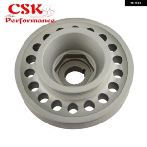 レーシング 軽量アルミ クランクシャフト プーリー 93-01 ホンダ プレリュード H22 VTEC パープル/グレー