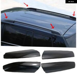 4個 ブラック ルーフラックレールエンドカバー シェルキャップ トヨタ ハイランダー XU40 2008 - 13 交換用カバー アクセサリー