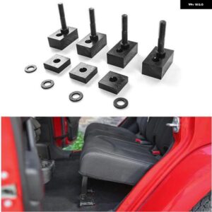 ジープ ラングラー JK 4ドア 2007-2018 シート スペーサー + ボルト リアシートリクライニングキット ボルトとワッシャー付き ブラック アルミ 1セット