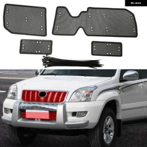 フロントヘッド グリル インサートネット虫よけメッシュカバー トリム トヨタ ランドクルーザー プラド 120 2003-2007 2008 2009